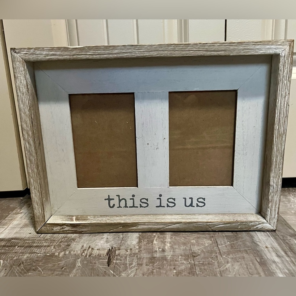 Rustic white wood picture frame: This Is Us